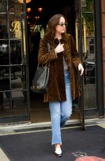 DAKOTA JOHNSON Leaves Her Hotel in New York 05/01/2017
