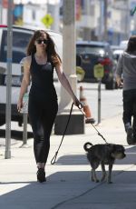 DAKOTA JOHNSON Out with Her Dog in Los Angeles 05/18/2017