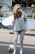 DAWN WARD Walks Her Dog Out in Cheshire 05/12/2017