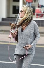 DAWN WARD Walks Her Dog Out in Cheshire 05/12/2017