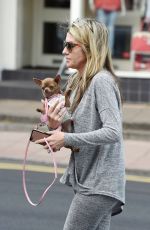 DAWN WARD Walks Her Dog Out in Cheshire 05/12/2017