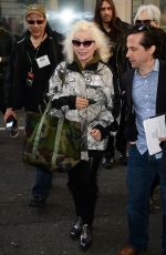 DEBBIE HARRY Arrives at BBC Radio 2 Studios in London 05/05/2017