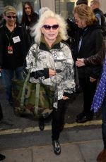 DEBBIE HARRY Arrives at BBC Radio 2 Studios in London 05/05/2017