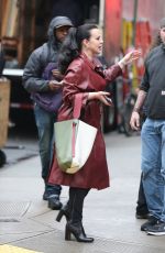 DEBI MZARA on the Set of Younger in New York 05/05/2017