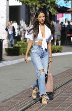 EIZA GONZALEZ in Ripped Jeans Out Shopping in Hollywood 05/17/2017