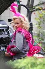 ELIZABETH BANKS in the Set of The Muppets in New York 05/16/2017