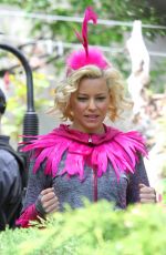 ELIZABETH BANKS in the Set of The Muppets in New York 05/16/2017