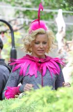 ELIZABETH BANKS in the Set of The Muppets in New York 05/16/2017