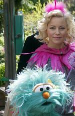 ELIZABETH BANKS in the Set of The Muppets in New York 05/16/2017