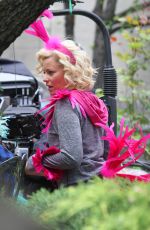 ELIZABETH BANKS in the Set of The Muppets in New York 05/16/2017