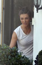 ELIZABETH HURLEY Leaves Her House in London 05/30/2017