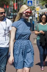 ELLA FANNING Out at Croisette at 70th Cannes Film Festival 05/17/2017