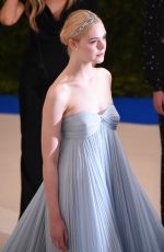 ELLE FANNING at 2017 MET Gala in New York 05/01/2017