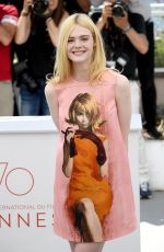 ELLE FANNING at How to Talk to Girls at Photocall at 2017 Cannes Film Festival 05/21/2017