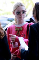 ELLE FANNING in Denim Skirt at Nice Airport 05/25/2017