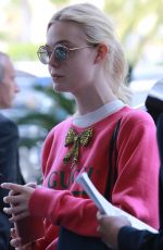 ELLE FANNING in Denim Skirt at Nice Airport 05/25/2017