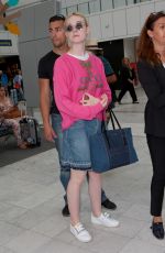 ELLE FANNING in Denim Skirt at Nice Airport 05/25/2017
