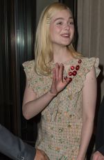 ELLE FANNING on Her Way to MET Gala in New York 05/01/2017