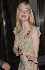 ELLE FANNING on Her Way to MET Gala in New York 05/01/2017