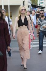 ELLE FANNING Out and About in Cannes 05/18/2017