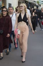 ELLE FANNING Out and About in Cannes 05/18/2017