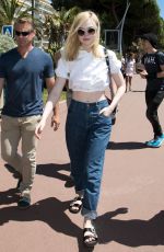 ELLE FANNING Out at Croisette in Cannes 05/20/2017