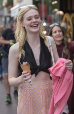 ELLE FANNING Out for Ice Cream at Croisette in Cannes 05/18/2017