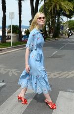 ELLE FANNING Out in Cannes 05/18/2017