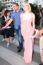 ELLE FANNING Walking Out on The Croisette in Cannes 05/19/2017