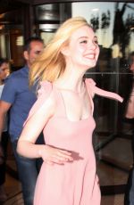 ELLE FANNING Walking Out on The Croisette in Cannes 05/19/2017