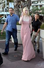 ELLE FANNING Walking Out on The Croisette in Cannes 05/19/2017