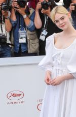 ELLE FANNING at The Beguiled Photocall at 2017 Cannes Film Festival 05/24/2017