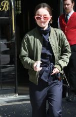EMILY MEADE Makes an Outfit Change at Bowery Hotel in New York 05/03/2017