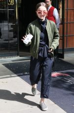 EMILY MEADE Makes an Outfit Change at Bowery Hotel in New York 05/03/2017