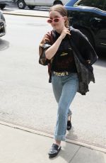 EMILY MEADE Makes an Outfit Change at Bowery Hotel in New York 05/03/2017