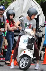EMMA ROBERTS and Hayden Christensen on the Set of Little Italy in Toronto 05/30/2017