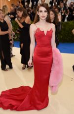 EMMA ROBERTS at 2017 MET Gala in New York 05/01/2017