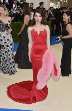 EMMA ROBERTS at 2017 MET Gala in New York 05/01/2017