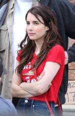 EMMA ROBERTS on the Set of Little Italy in Toronto 05/24/2017