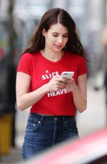 EMMA ROBERTS on the Set of Little Italy in Toronto 05/24/2017