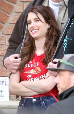 EMMA ROBERTS on the Set of Little Italy in Toronto 05/24/2017