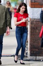 EMMA ROBERTS on the Set of Little Italy in Toronto 05/24/2017