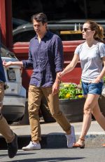 EMMA WATSON in Denim Shorts Out in New York 05/02/2017