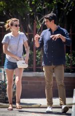 EMMA WATSON in Denim Shorts Out in New York 05/02/2017