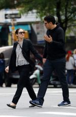 EMMY ROSSUM and Sam Esmail Out in New York 05/27/2017