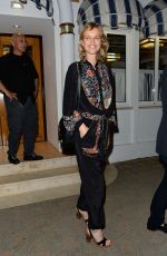 EVA HERZIGOVA Out for Dinner at Tetou Restaurant in Cannes 05/16/2017