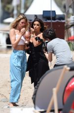 EVA LONGORIA and DOUTZEN KROES on the Beach in Cannes 05/23/2017