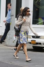 FAMKE JANSEN Out and About in New York 05/07/2017