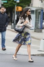 FAMKE JANSEN Out and About in New York 05/07/2017