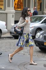 FAMKE JANSEN Out and About in New York 05/07/2017